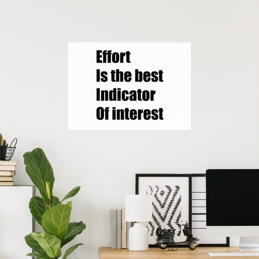 Inspanning is de beste indicator poster (Thuiskantoor)