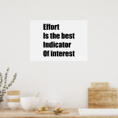 Inspanning is de beste indicator poster (Keuken)