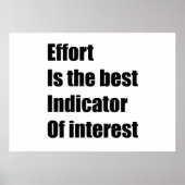 Inspanning is de beste indicator poster (Voorkant)