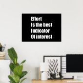 Inspanning is de beste indicator van belang poster (Thuiskantoor)