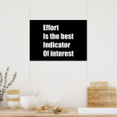 Inspanning is de beste indicator van belang poster (Keuken)