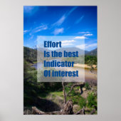 Inspanning is de beste indicator van belang poster (Voorkant)