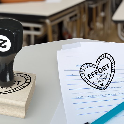Inspanning Maakt Een Verschil Hart Docenten Rubberstempel