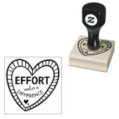 Inspanning Maakt Een Verschil Hart Docenten Rubberstempel (Gestempeld)
