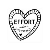 Inspanning Maakt Een Verschil Hart Docenten Rubberstempel (Afrduk)