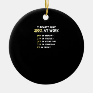 Inspanning op het werk essentieel - nauwelijks wer keramisch ornament