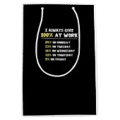 Inspanning op het werk essentieel - nauwelijks wer medium cadeauzakje (Voorkant)