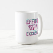 "Inspanning over excuses" Koffiemok (Voorkant rechts)