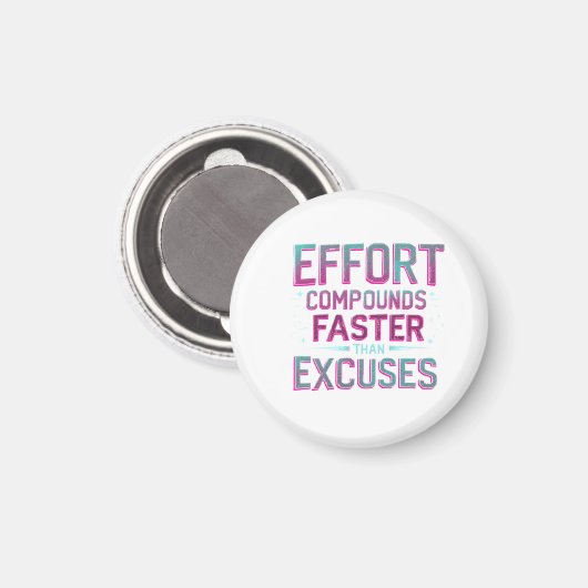 "Inspanning over excuses" Magneet (Voorkant / Achterkant)