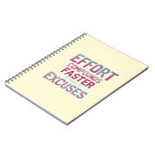 "Inspanning over excuses" Notitieboek (Linkerzijde)