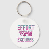 "Inspanning over excuses" Sleutelhanger (Achterkant)