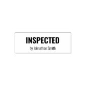 INSPECTED by Inspector's Name  Business Template Zelfinktende Stempel (Design)