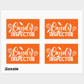 Inspecteur Halloween Snoep Rechthoekige Sticker (Vel)