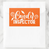 Inspecteur Halloween Snoep Rechthoekige Sticker (Tas)