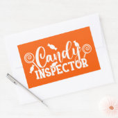 Inspecteur Halloween Snoep Rechthoekige Sticker (Envelop)