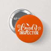 Inspecteur Halloween Snoep Ronde Button 5,7 Cm (Voorkant /achterkant)
