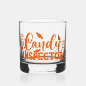 Inspecteur Halloween Snoep Whisky Glas (Voorkant)
