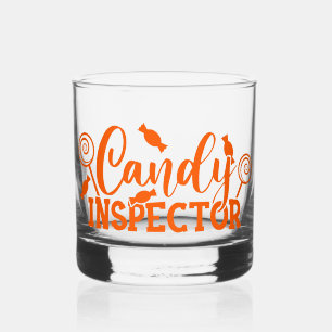Inspecteur Halloween Snoep Whisky Glas