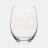 Inspecteur Halloween Snoep Wijnglas Zonder Voet (Achterkant)