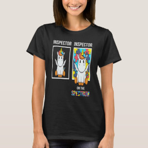 Inspecteur Mensen Met Autisme Puzzel Eenhoorn Neur T-shirt