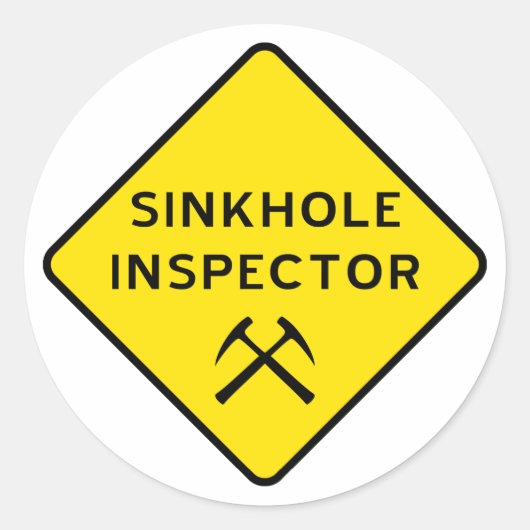 Inspecteur Sticker in Sinkhole (Voorkant)