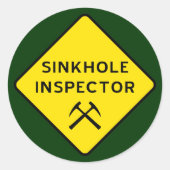 Inspecteur Sticker in Sinkhole (Voorkant)