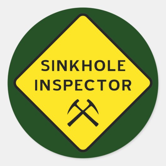 Inspecteur Sticker in Sinkhole (Voorkant)
