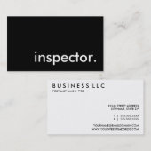 inspecteur. visitekaartje (Voorkant / Achterkant)