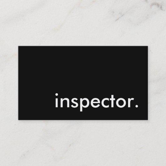 inspecteur. visitekaartje (Voorkant)