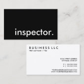 inspecteur. visitekaartje (Voorkant / Achterkant)