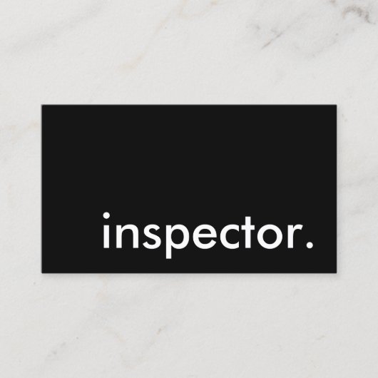 inspecteur. visitekaartje (Voorkant)
