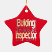 Inspecteur voor gebouwen keramisch ornament (Achterkant)