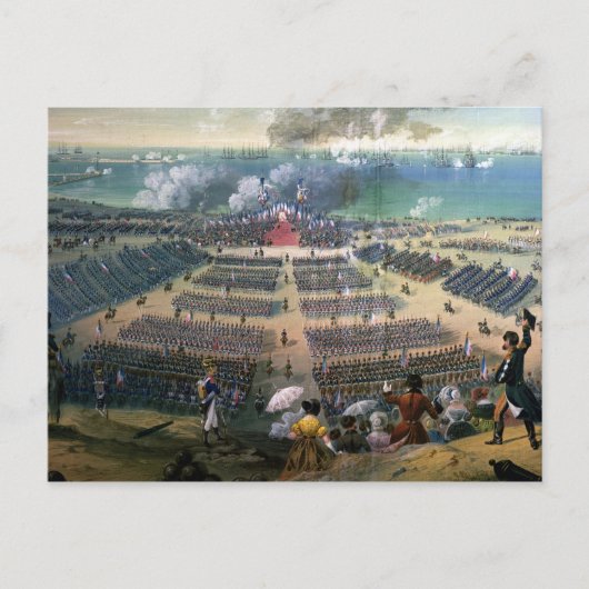 Inspectie van de troepen briefkaart (Voorkant)