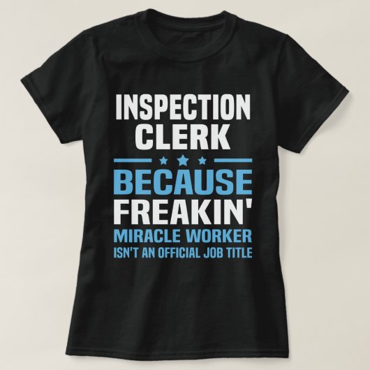 inspectiebediende t-shirt (Design voorkant)