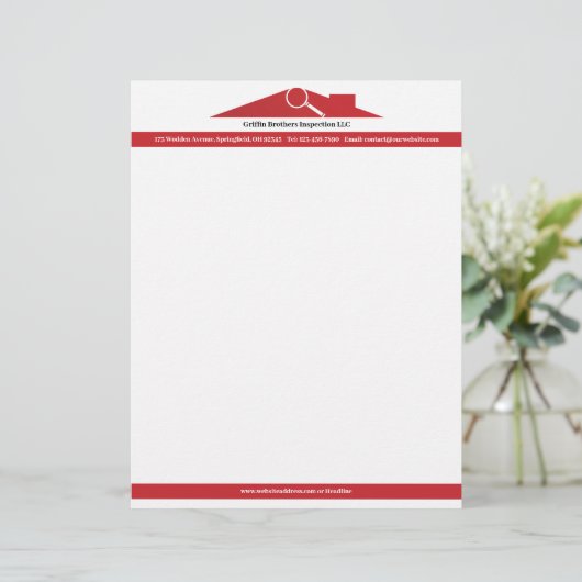 inspectiebriefhoofd gepersonaliseerd briefhoofd (Staand voorkant)