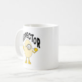 Inspector Egghead Tekst Koffiemok (Voorkant links)