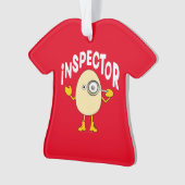 Inspector Egghead Tekst Ornament (voorkant)