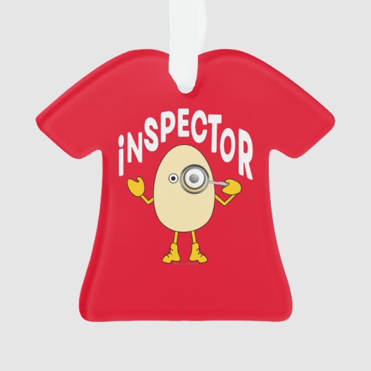 Inspector Egghead Tekst Ornament (voorkant)
