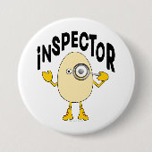 Inspector Egghead Tekst Ronde Button 7,6 Cm (Voorkant)