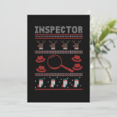 Inspector Investigator Ugly Christmas Sweater Gift Kaart (Staand voorkant)