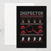 Inspector Investigator Ugly Christmas Sweater Gift Kaart (Voorkant / Achterkant)