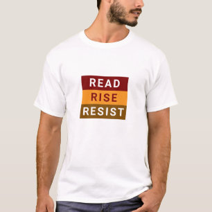 Inspiratie Actie Lees Rise Resist T-shirt voor man