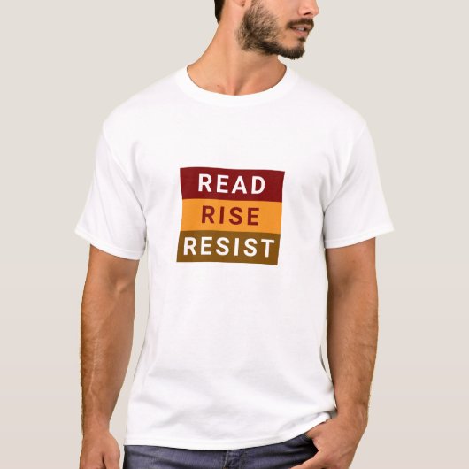 Inspiratie Actie Lees Rise Resist T-shirt voor man (Voorkant)