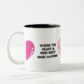 Inspiratie & affectie tweekleurige koffiemok (Links)