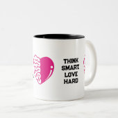 Inspiratie & affectie tweekleurige koffiemok (Voorkant rechts)