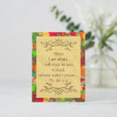 Inspiratie-angst en vertrouwen in de Heer-Briefkaa Briefkaart (Staand voorkant)