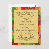 Inspiratie-angst en vertrouwen in de Heer-Briefkaa Briefkaart (Voorkant / Achterkant)