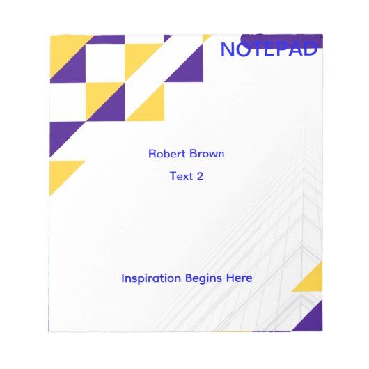 Inspiratie begint hier. Note pad voor iedereen Notitieblok (Voorkant)