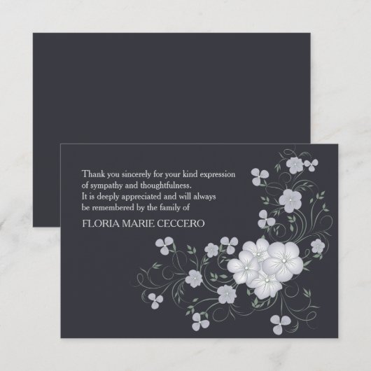 Inspiratie begrafenis Hartelijk dank Notitiekaartje (Voorkant / Achterkant)