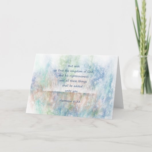 Inspiratie Bijbelvers Matt 6:33 Kaart (Voorkant)